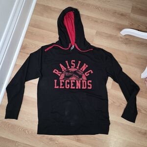 Next Level Apparel Black and Red Hoodie